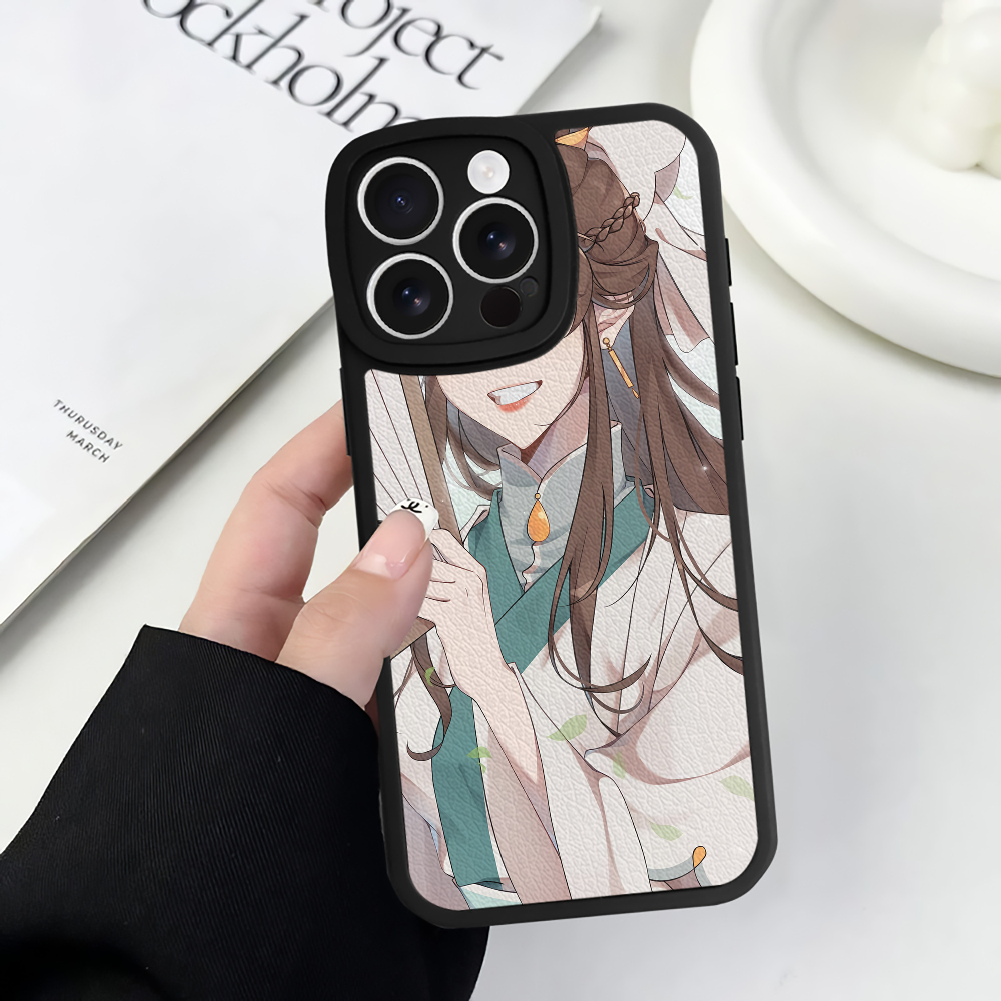 （画像用） 刀剣乱舞 Touken Ranbu 【iPhone 16シリーズ対応】シリコンスマホケース（レザー調） 材質：シリコン